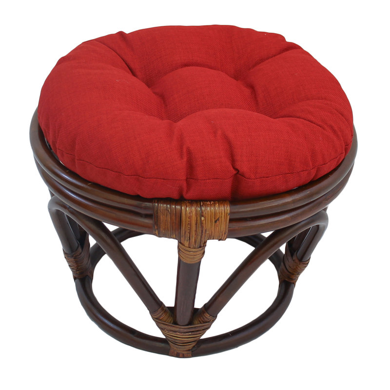Repose-pieds d'extérieur avec coussin Arvina, Paprika