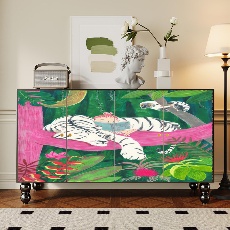 French mid-style retro  entrance cabinet