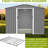 8X6 Ft Metal Outdoor Shed With Lockable Doors - Galvanized Steel For All Weather In Garden, Patio, Backyard, Lawn, Gray Foldable Storage Weather, Wear