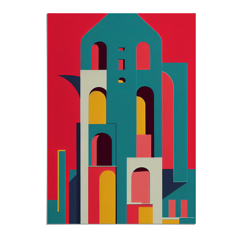 Bold Architecture No.2 Abstract - Wall Art, 29.7cm H x 21cm W, Paper, No Matte