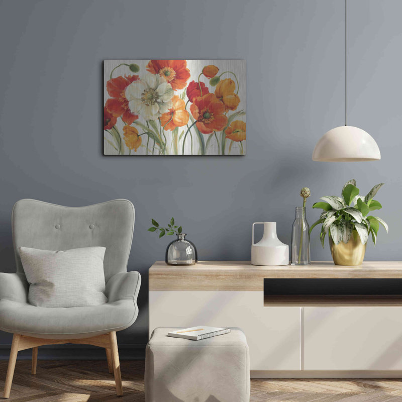 «Poppies Melody I» par Lisa Audit, H 16 po x l 24 po