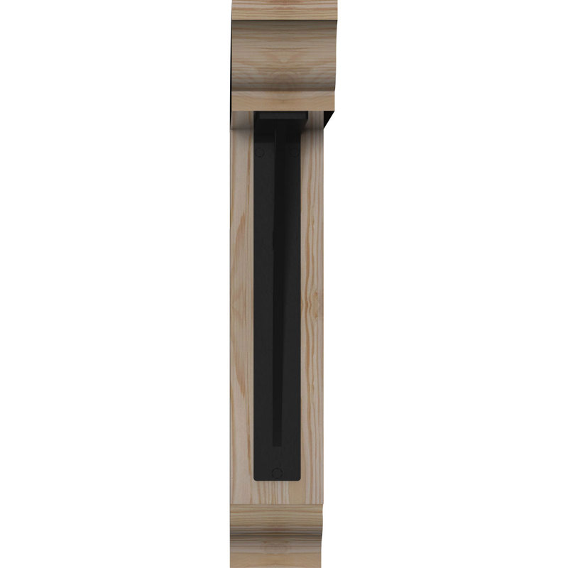 Triple support de fer Galveston, H 23 po x P 20 po, 3 1/2"W x 4"T Douglas Fir (Smooth)
