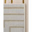 Tapis de couloir contemporain blanc et doré Omotayo-1356106620