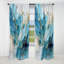 Charm glacier bleu et blanc - rideau formes abstraites - rideau occultant - 1 panneaux-107523070