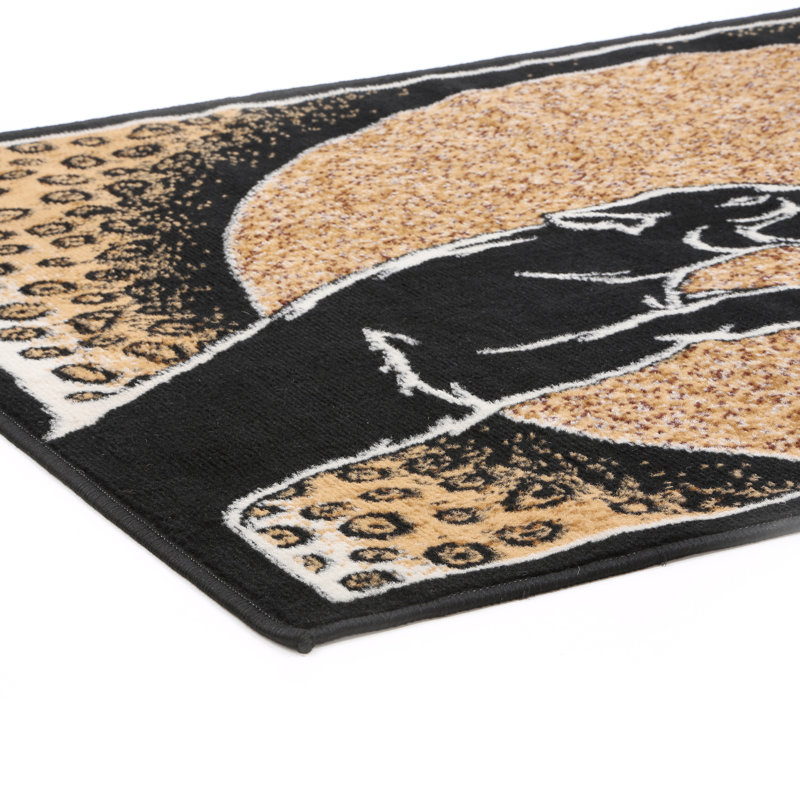 Tapis brun Kaly Panther, Rectangle 3 pi 7 po x 5 pi 3 po