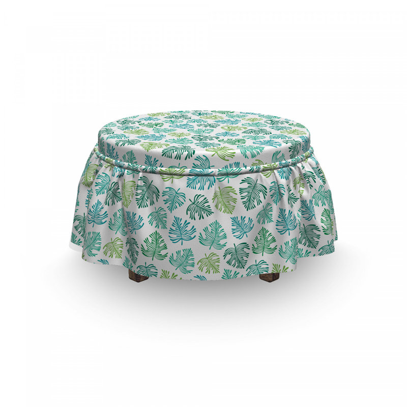 Housse pour repose-pieds à feuilles exotiques tropic