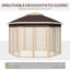 Pavillon de jardin escamotable Outsunny 13 pi x 13 pi