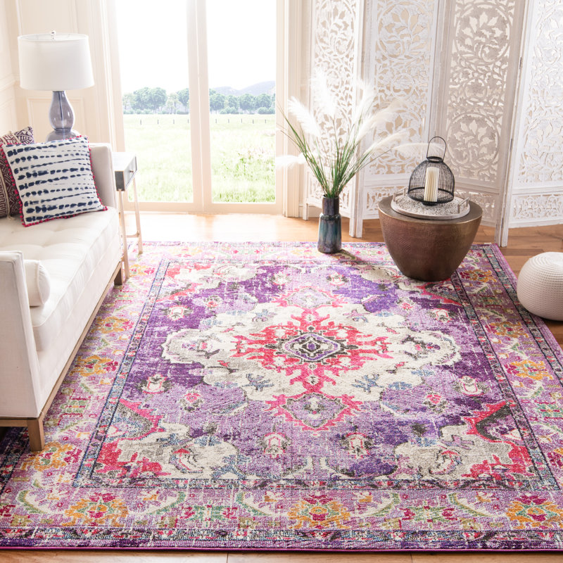 Almyra Oriental Area Rug, Rectangle 8' x 10', Forest Green/Light Blue