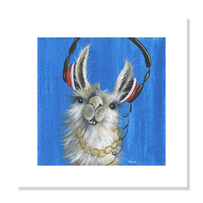 «Llama Jammin» imprimé sur papier