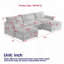 Oversized Deep Seat U Shaped Couch Set-302475917-302475905-302475906
