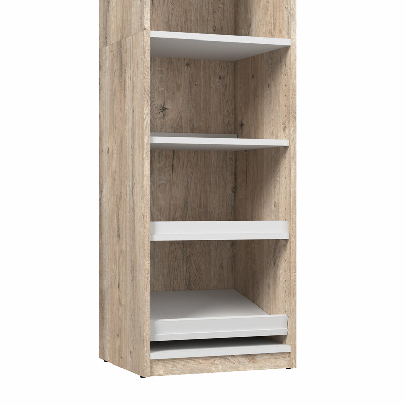 Ensembles d'armoires de rangement pour garde-robe l 19,5 po Osterman, Brun rustique / Blanc