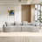 Boneless Curved Living Room Chenille Compression Sofa-106722052