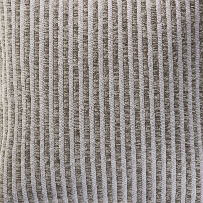 Housse de coussin décoratif à rayures 100% coton, Beige, Housse de coussin seulement - sans coussin