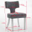 Ensemble de 2 chaises de salle à manger de style Mid-Century moderne avec pieds ergonomiques en acier inoxydable-643941096