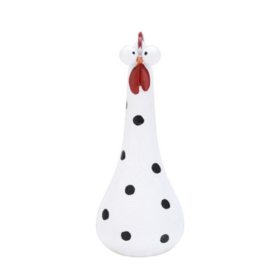Statue de poulet, décorations de statue de poulet idiot avec long cou, ornement unique fait à la main pour la décoration de jardin
