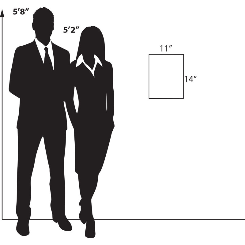 Clear Acrylic Magnetic Portrait Sign Holder Frames 11" x 14" - Set of 2