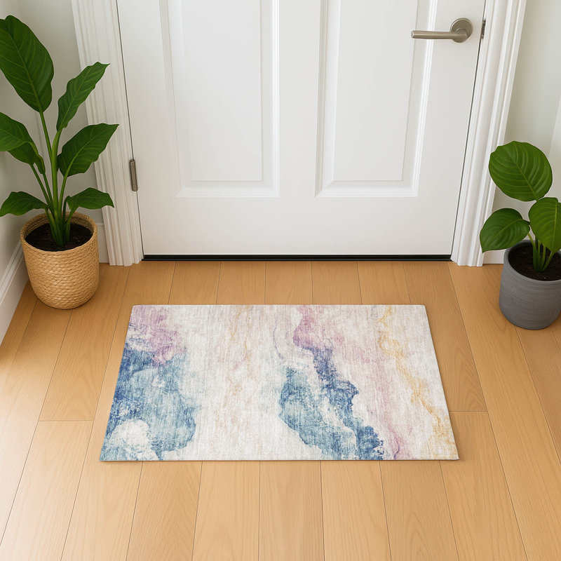 Premium Machine Washable Jacquez AMF1799 Modern Rug, Rectangle 1'8" x 2'6"