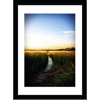 «Paddle Out for the Sunset» par Jobe Waters, reproduction de photo encadrée
