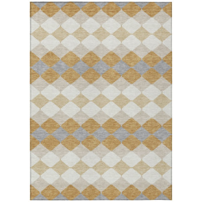Eira Gold Washable Indoor-Outdoor Rug - 
