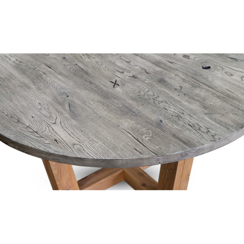 Oak Round Solid Wood Dining Table