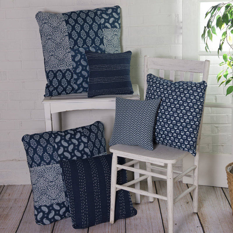 Patchwork Cotton Reversible Pillow Cover