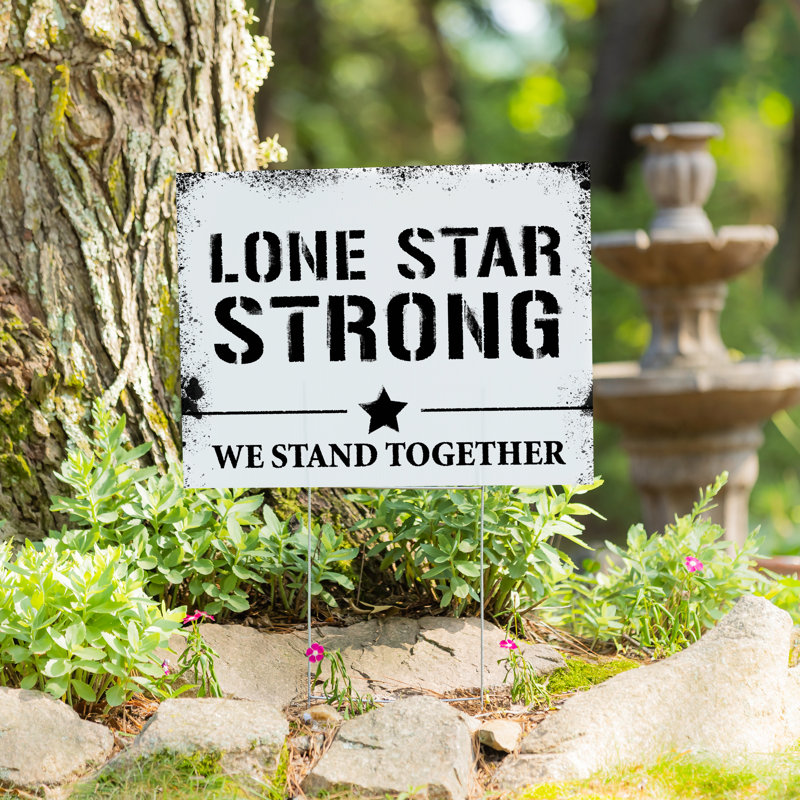Enseigne «Lone Star Strong Hearts in Action for Texas Yard»