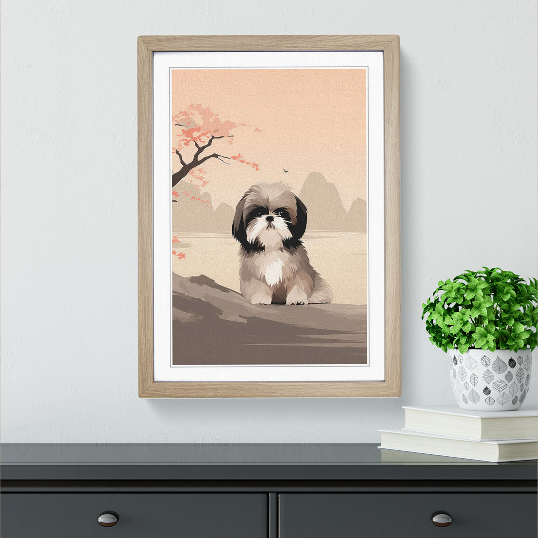 Shih Tzu - Single Picture Frame Print on Wood