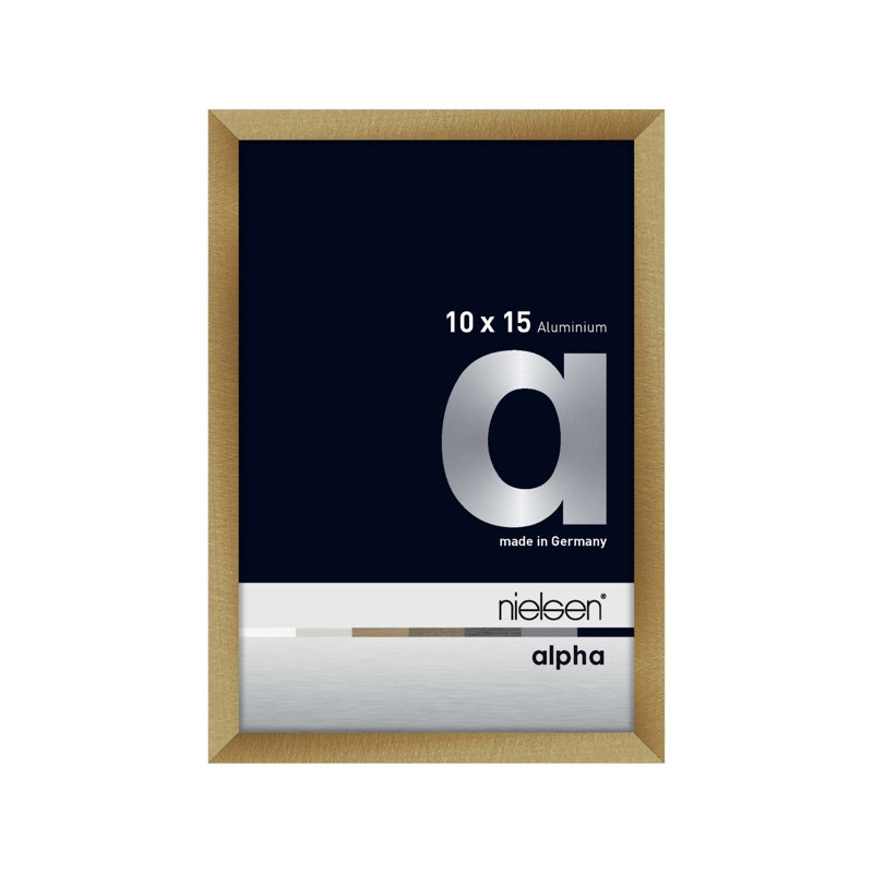 nielsen Alpha Aluminium Picture Frame, 10cm W x 15cm H, Brushed Amber