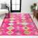 Blairsville Tribal Love Geometric Pink/Multi Rug