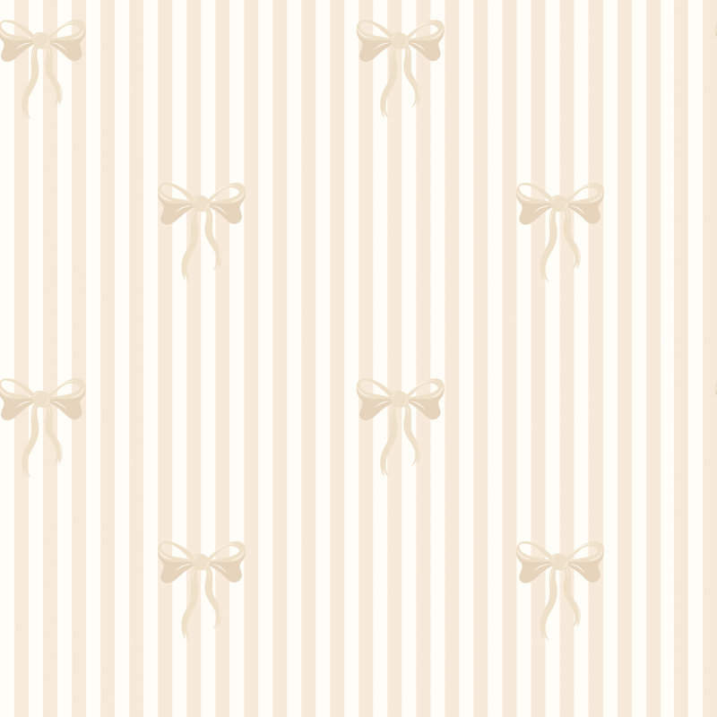 Bow Stripe - Natural & White