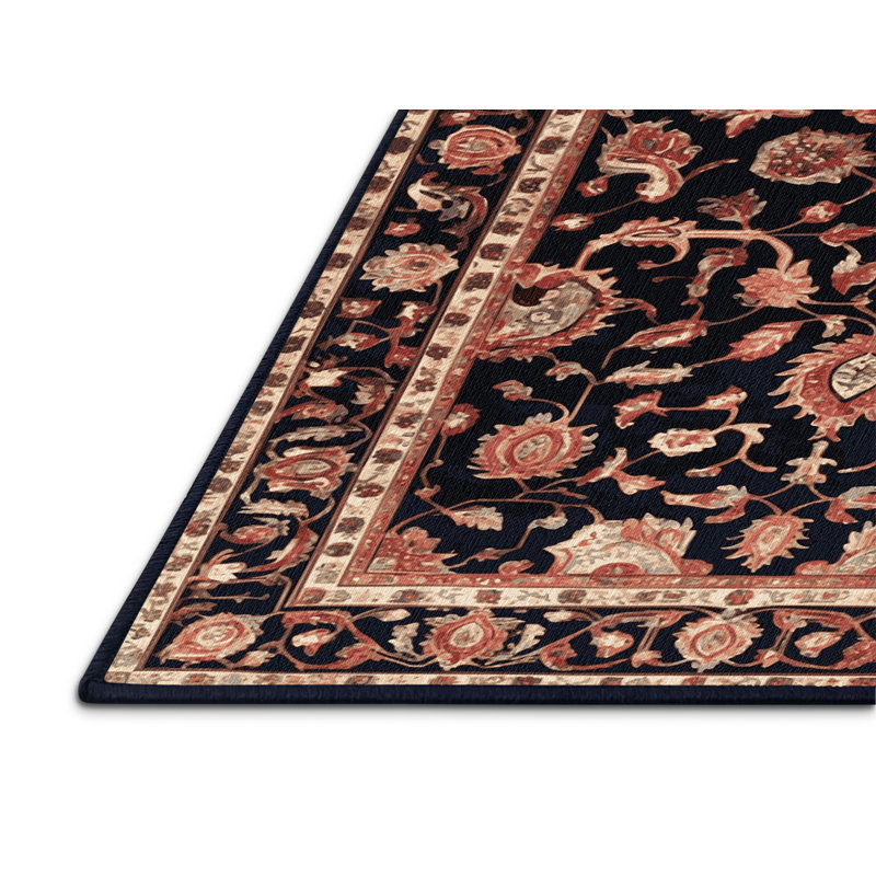 Tapis mauve lavable à la machine, Rond 4 pi