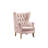 Calcott Velvet Wingback Chair-692444355