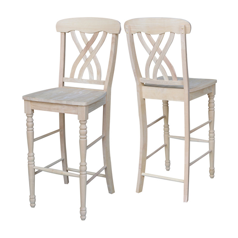 Demica Solid Wood Counter Stool