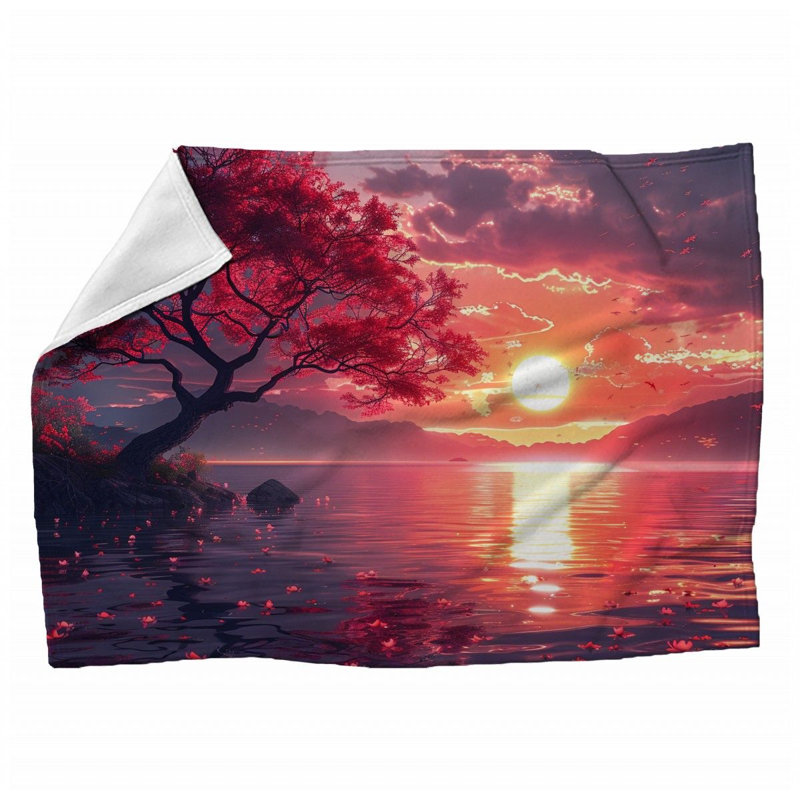 Couverture florale tendance, 50 po x 60 po