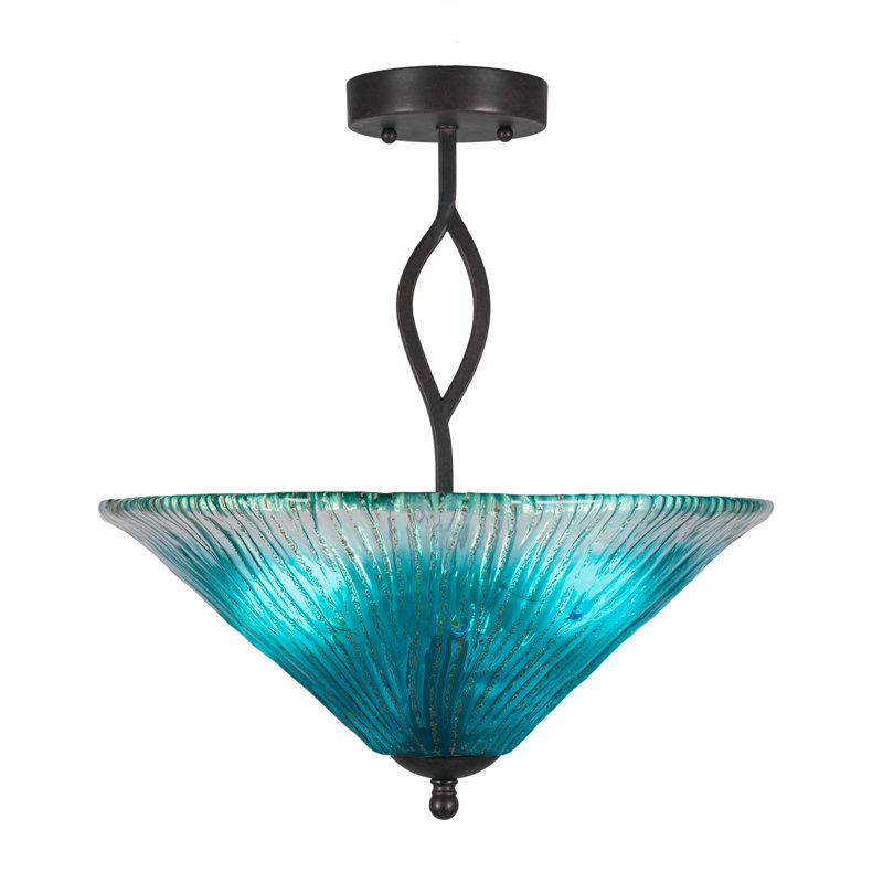 Hiroko Revo semi-encastré, fini granit foncé avec verre cristal 16 po, Sarcelle