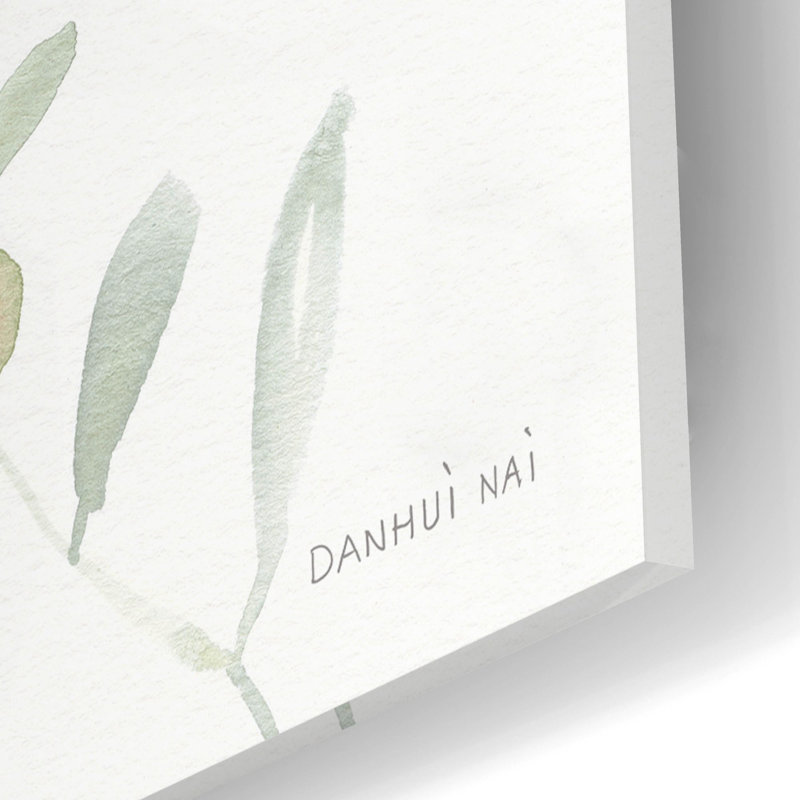 Art mural en verre «Greenery 3 Loved» par Danhui Nai, H 16 po x l 12 po x P 0,13 po