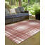 Tapis d'intérieur / extérieur pour jardin à carreaux rouge-1618338959
