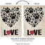 Drapeau de jardin en polyester 18 po x 12,5 po Paw Prints Heart