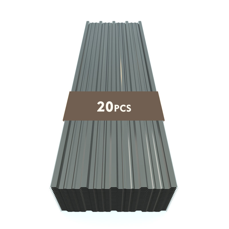 Panneaux de toiture ondulés en métal galvanisé, panneaux de revêtement en métal imperméables pour l'extérieur, rangement, poulailler, garage et remise