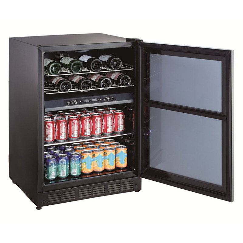 Magic Chef 24'' Stainless Steel Dual-Zone Wine and Beverage Cooler