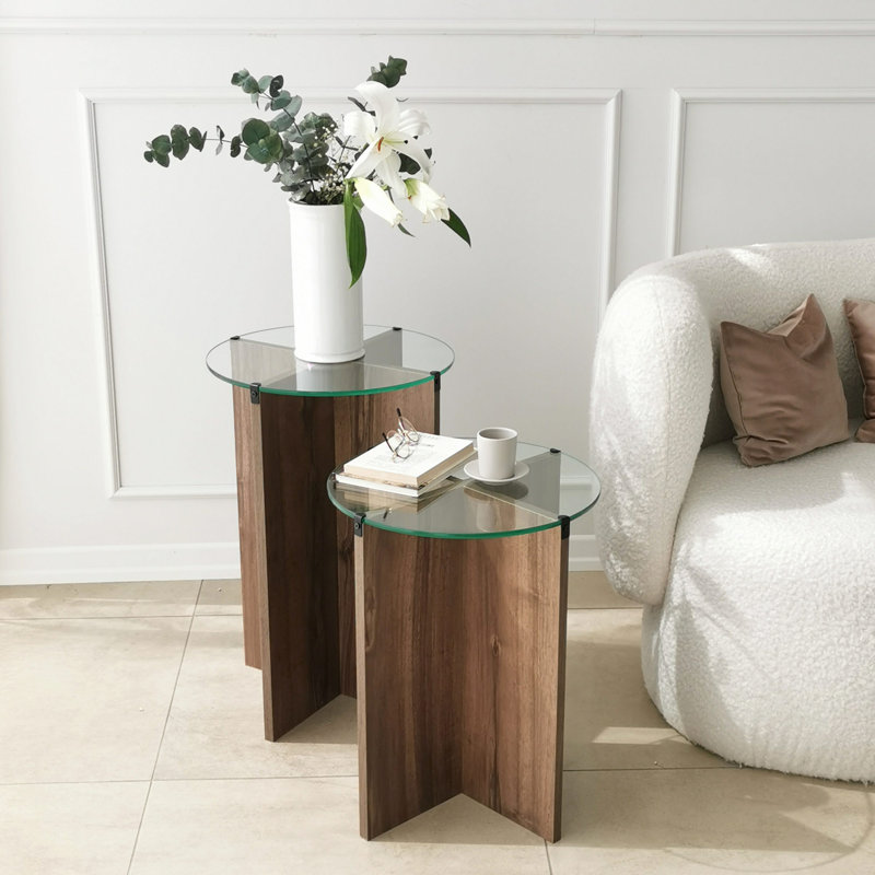 Lili Pedestal Nesting Tables