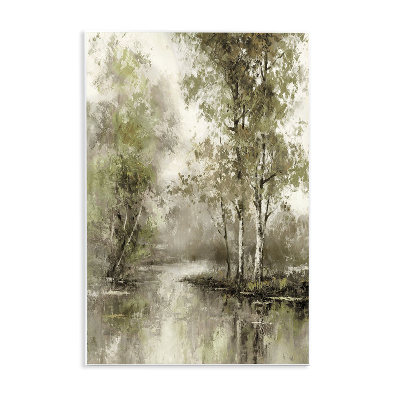 Plaque murale impressionniste «Spring Forest», design par T.C. Chiu, H 19 po x l 13 po