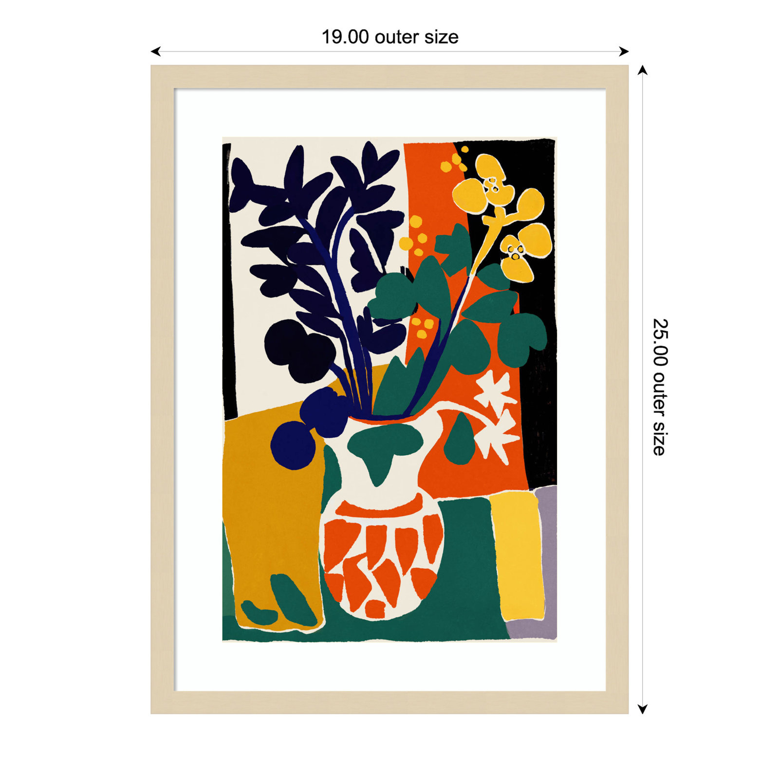France Floral Impressions by Treechild Wood Framed Wall Art Print, Brown, 25" H x 19" W