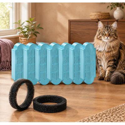 Replacement Filters for compatible 108oz/135oz cat water fountains.