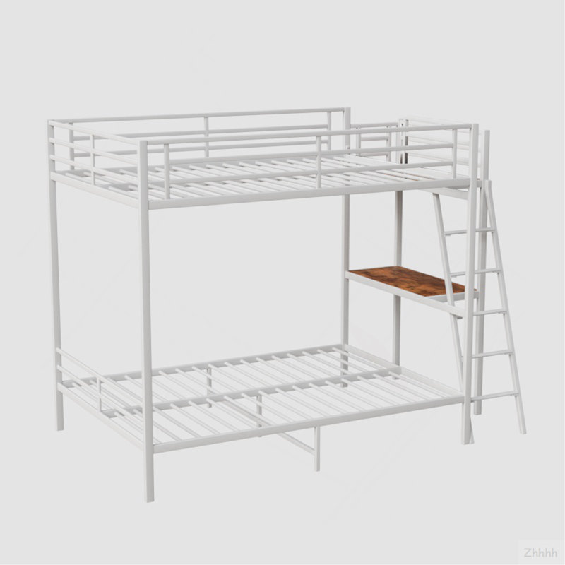 White full size bunk bed