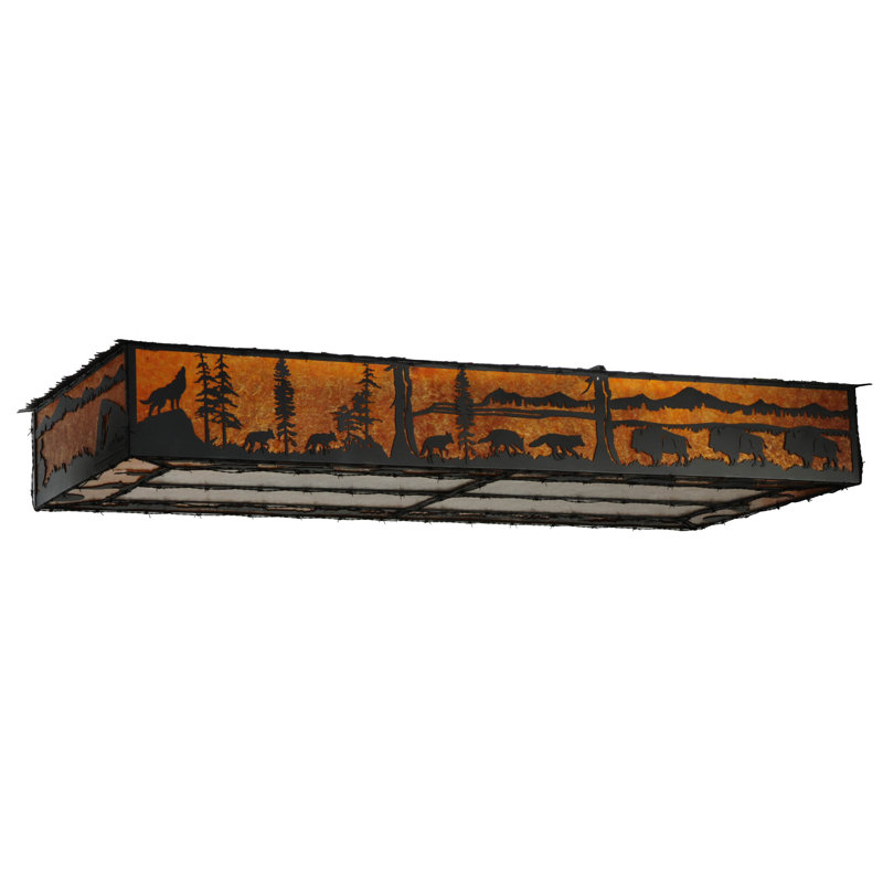 Rustic Lodge 12 - Light Flush Mount