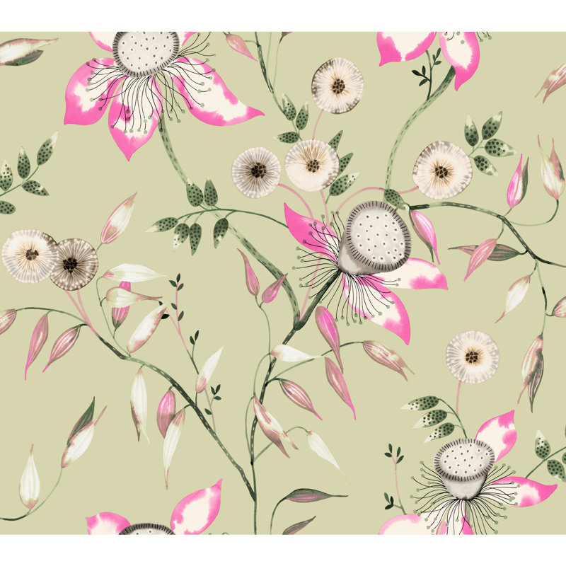 Floral Roll, Light Green
