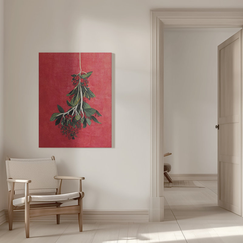 «Painted Mistletoe», art mural sur toile tendue, H 16 po x l 12 po