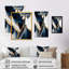«Abstract Geode Waves Gold I» - Art mural abstrait-86806679-86806672