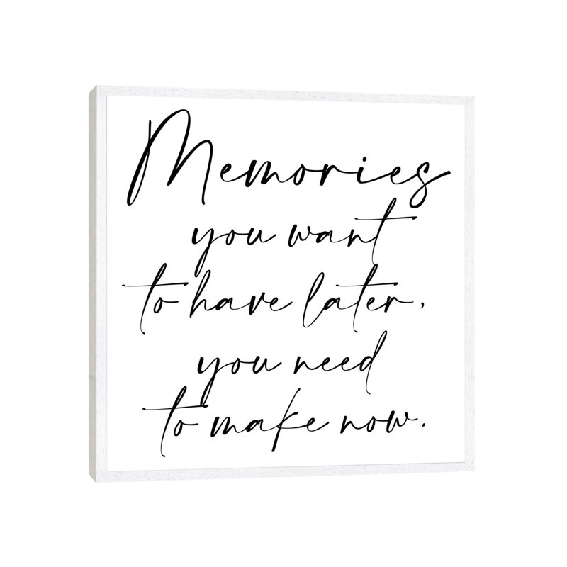 Memories V by Kimberly Allen - Print on Canvas, White Framed, 45.72cm H x 45.72cm W x 3.81cm D